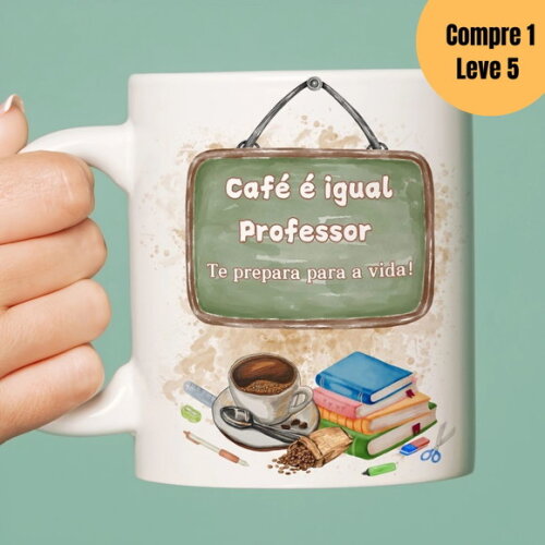 Arquivo Digital Café É Igual Professor Canecas -5157