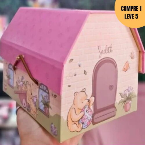 Arquivo Digital Caixa Casita de Páscoa Ursinho Pooh -2762
