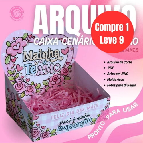 Arquivo Digital Caixa Cenário Coração Dia das Mães -6844