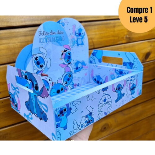 Arquivo Digital Caixa Cesta Capivara Stitch Hello Kitty 5154