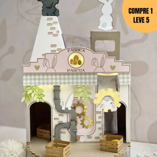 Arquivo Digital Caixa Decoração Fábrica de Ovos -2128