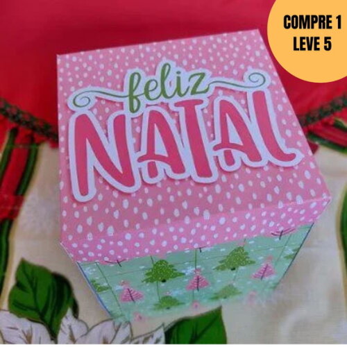 Arquivo Digital Caixa Explosão Rosa Natal -5724