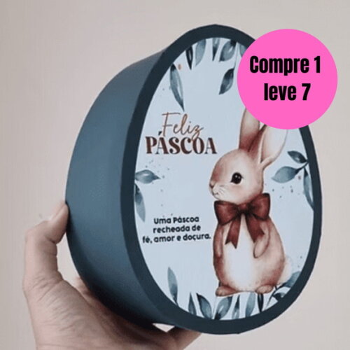 Arquivo Digital Caixa Oval 13cm Páscoa -6580