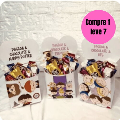 Arquivo Digital Caixa para Chocolate Páscoa -6639
