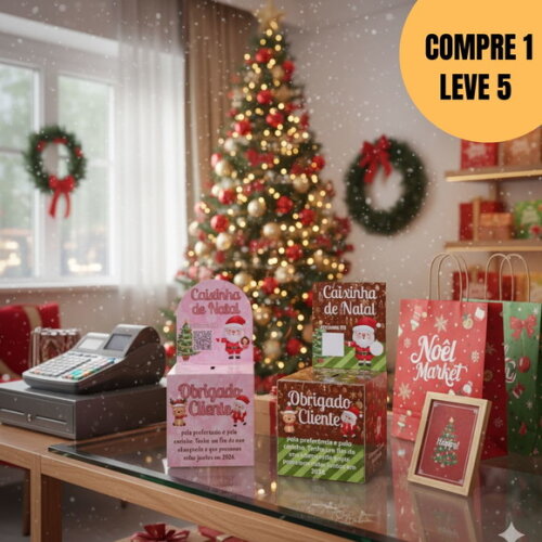 Arquivo Digital Caixinha de Natal Quadrada -5553