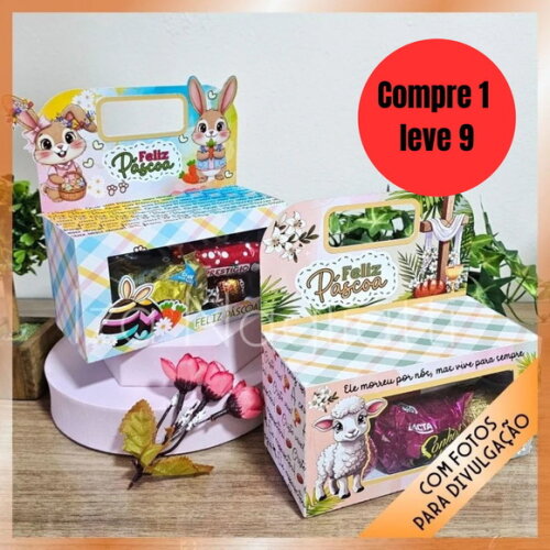 Arquivo Digital Caixinhas de Alcinha com Visor Páscoa -6680
