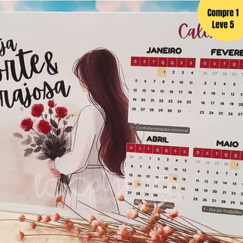 Arquivo Digital Calendário A4 de Mesa 2025- 408