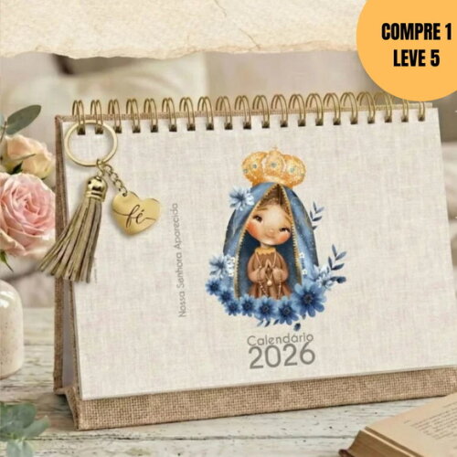 Arquivo Digital Calendário de Mesa Santinhos A5 -6015