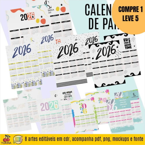 Arquivo Digital Calendário de Parede 2026 -5621