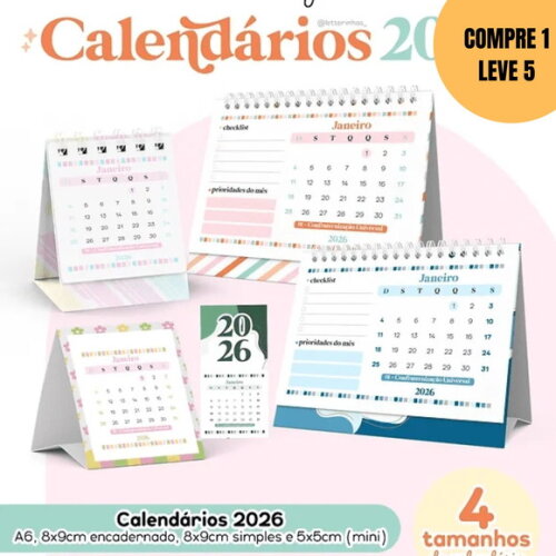 Arquivo Digital Calendários 2026 -6016