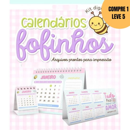 Arquivo Digital Calendários Fofinhos 2026 -6110