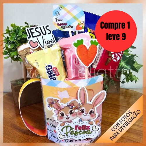 Arquivo Digital Canecas Páscoa Coelhos e Cristã -6682