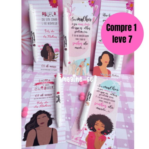 Arquivo Digital Caneta com Cartão Dia da Mulher -6575
