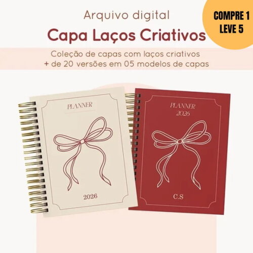 Arquivo Digital Capas A5 Coleção Laços Criativos -4454