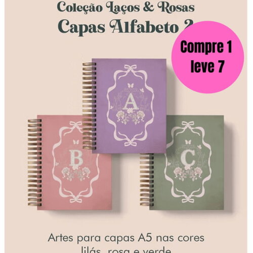Arquivo Digital Capas Alfabeto 2 Coleção Laços -6604