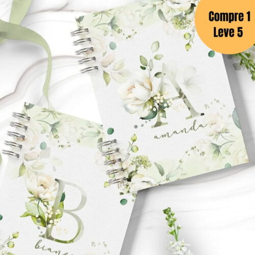 Arquivo Digital Capas Alfabeto a a Z Rosas Brancas -5110