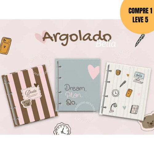 Arquivo Digital Capas Argolado Bella School A5 -6060