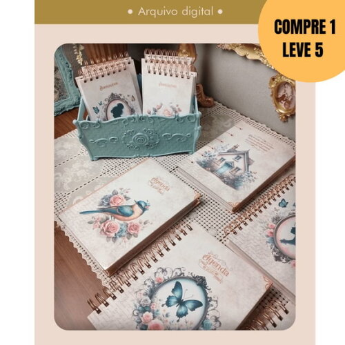 Arquivo Digital Capas Coleção Vintage Tons de Rosa -5039