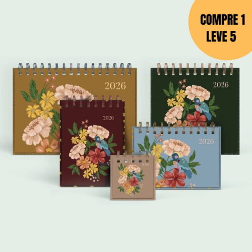 Arquivo Digital Capas Flores de Outono 2026 Calendário -5013