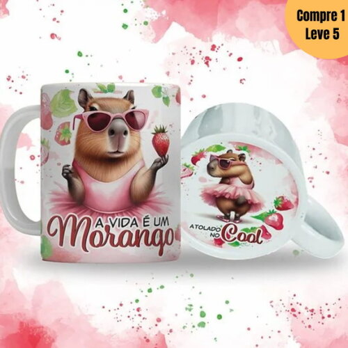 Arquivo Digital Capivara Abusada Arte para Canecas -1116
