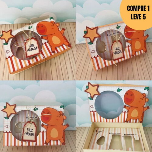 Arquivo Digital Capivara Caixa Mini Confeiteiro Páscoa -2879