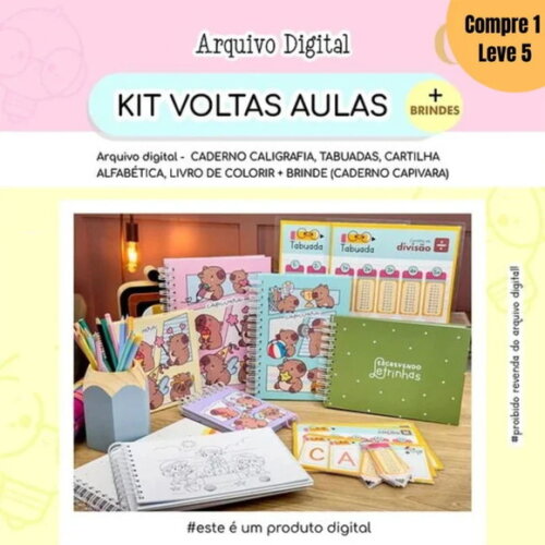 Arquivo Digital Capivara Kit Voltas às Aulas -1310
