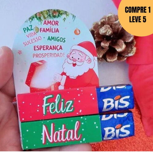 Arquivo Digital Card Bis Duplo Feliz Natal Papai Noel -5725
