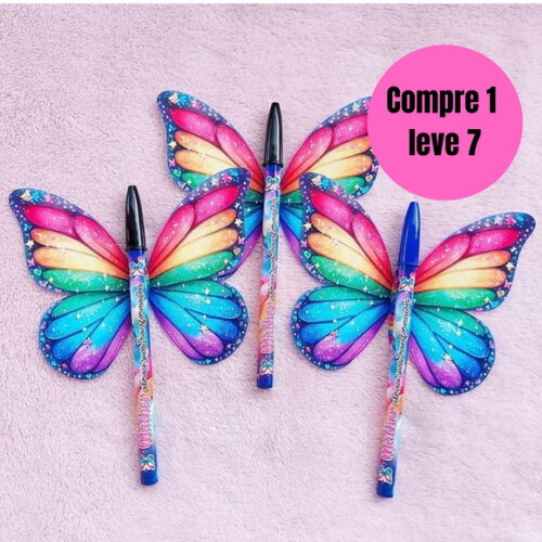 Arquivo Digital Card Borboleta Caneta Mulher -6503