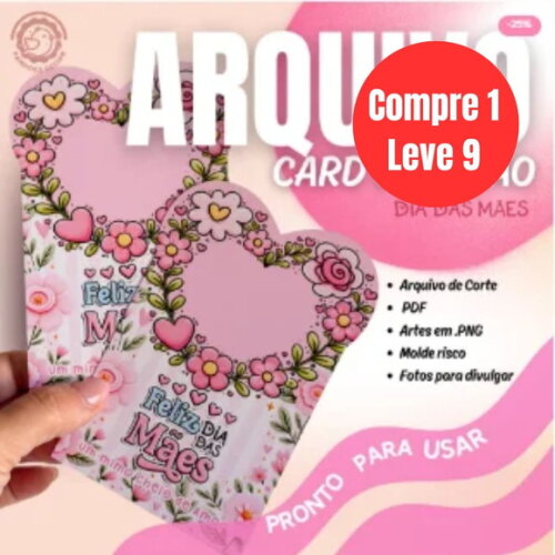 Arquivo Digital Card Coração Dia das Mães -6885