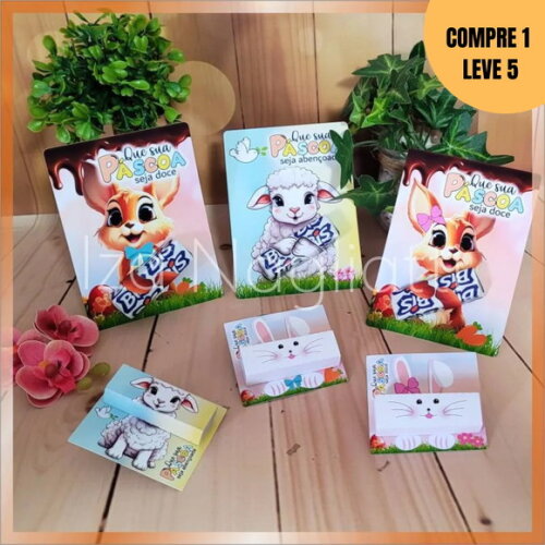 Arquivo Digital Card de Bis Páscoa Cristã e Coelhos -2095