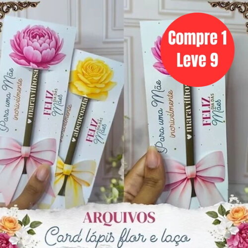 Arquivo Digital Card Lápis Laço Dia das Mães 2026 -6938