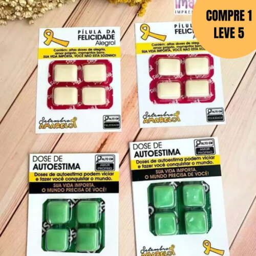 Arquivo Digital Cartão 4 Chicletes Setembro Amarelo -4943