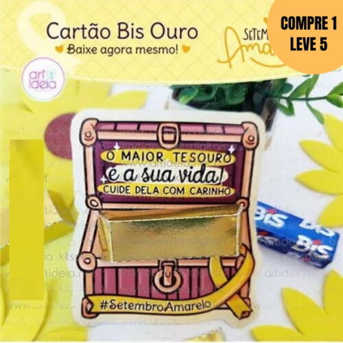Arquivo Digital Cartão Bis Ouro Setembro Amarelo -4867