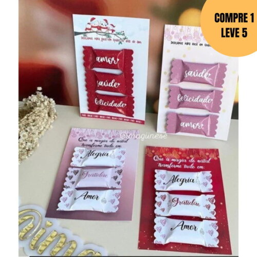 Arquivo Digital Cartão com 3 Balinhas Mimo de Natal -5864