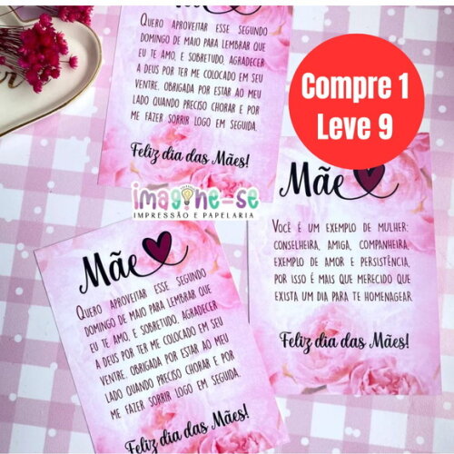 Arquivo Digital Cartão Frase para Presente Mães 2026 -6834