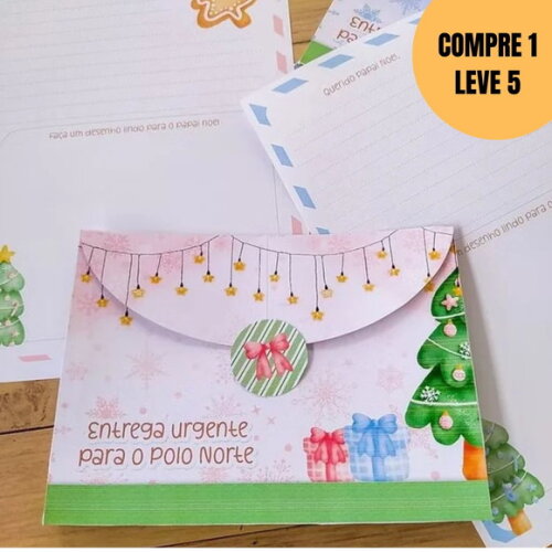 Arquivo Digital Cartinha + Envelope para o Papai Noel -5744