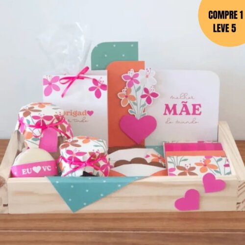 Arquivo Digital Cesta Dia das Mães Kit para Chá -3184