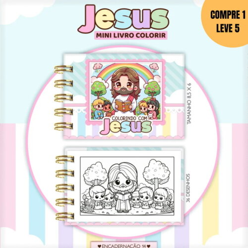 Arquivo Digital Chaveiro Cristão Mini Livro Colorir -3942