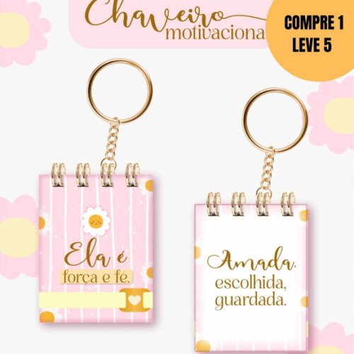 Arquivo Digital Chaveiro Motivacional Feminino -5248