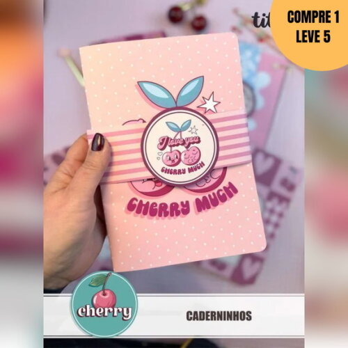 Arquivo Digital Cherry Combo Caderninhos -1495
