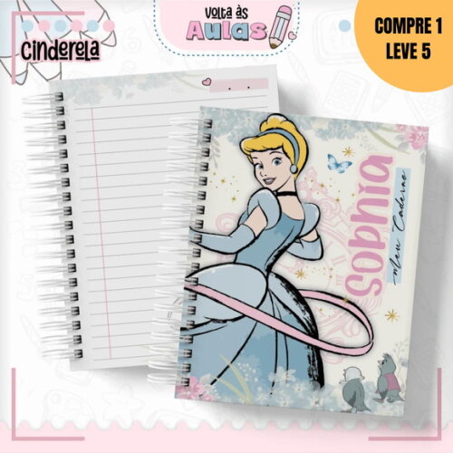 Arquivo Digital Cinderela Kit Escolar 2025 -1586