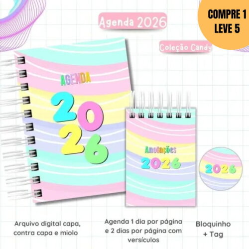 Arquivo Digital Coleção Agenda 2026 Candy Collor - 4531