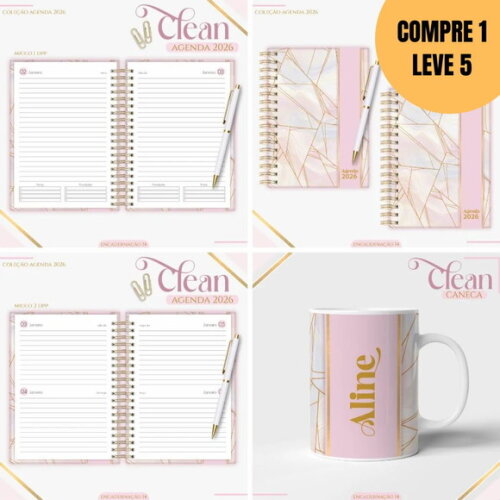 Arquivo Digital Coleção Basic Clean 2026 Rose Gold -4801