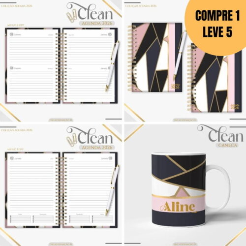 Arquivo Digital Coleção Basic Clean 2026 Black Gold -4803