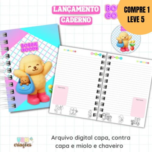 Arquivo Digital Coleção Caderno Bobbie Goods -4594