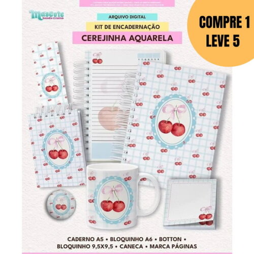 Arquivo Digital Coleção Cerejinhas Aquarela -5534