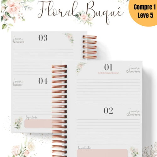 Arquivo Digital Coleção Floral Buquê Agenda 2025 -1313