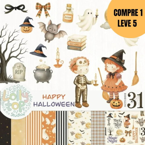 Arquivo Digital Coleção Halloween Ilustrações e Papéis -5454