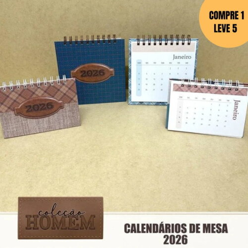 Arquivo Digital Coleção Homem Calendários de Mesa 2026 -4365