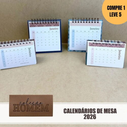Arquivo Digital Coleção Homem Calendários de Mesa 2026 -4365